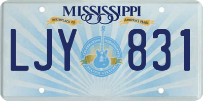 MS license plate LJY831