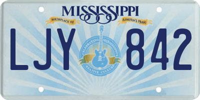MS license plate LJY842