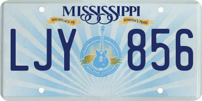 MS license plate LJY856