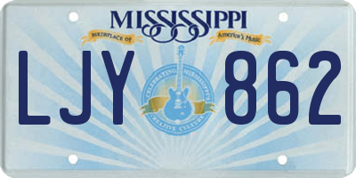MS license plate LJY862