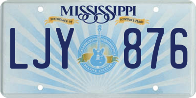 MS license plate LJY876