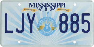 MS license plate LJY885