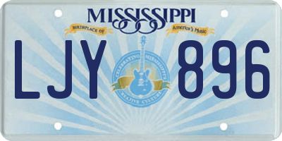 MS license plate LJY896