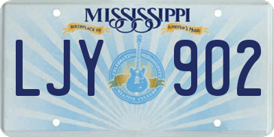 MS license plate LJY902