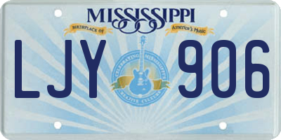 MS license plate LJY906