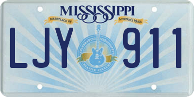MS license plate LJY911