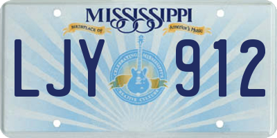 MS license plate LJY912