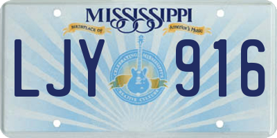 MS license plate LJY916