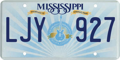 MS license plate LJY927