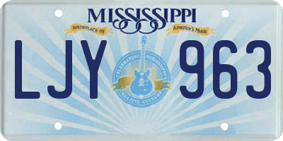 MS license plate LJY963