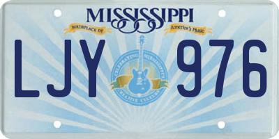 MS license plate LJY976