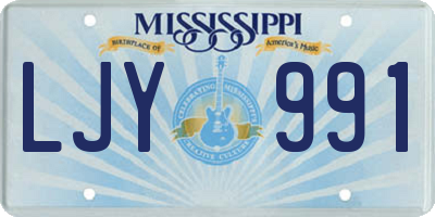 MS license plate LJY991