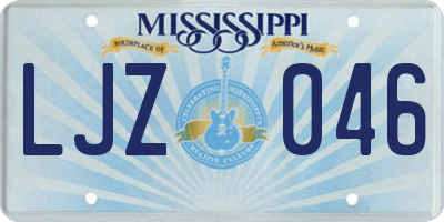 MS license plate LJZ046