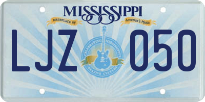 MS license plate LJZ050