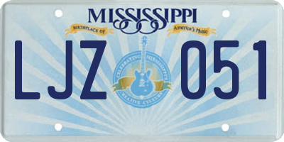 MS license plate LJZ051