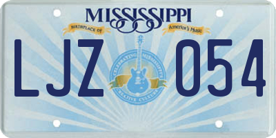 MS license plate LJZ054