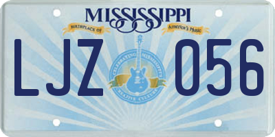MS license plate LJZ056