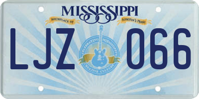 MS license plate LJZ066