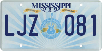 MS license plate LJZ081