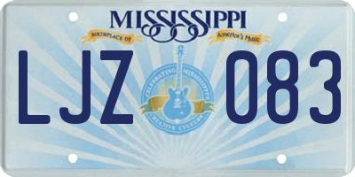 MS license plate LJZ083