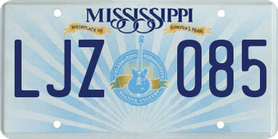MS license plate LJZ085