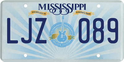 MS license plate LJZ089