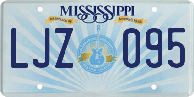 MS license plate LJZ095