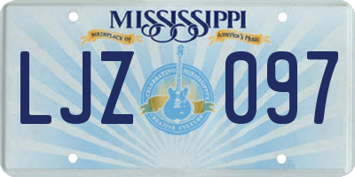MS license plate LJZ097