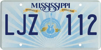 MS license plate LJZ112