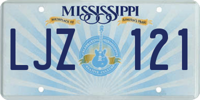 MS license plate LJZ121