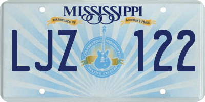 MS license plate LJZ122