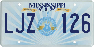 MS license plate LJZ126