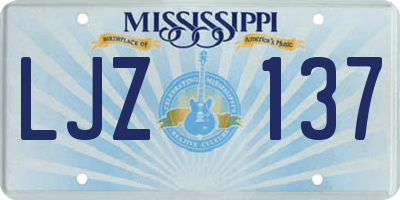 MS license plate LJZ137