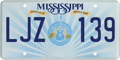 MS license plate LJZ139
