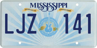 MS license plate LJZ141