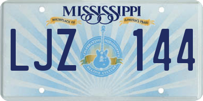 MS license plate LJZ144