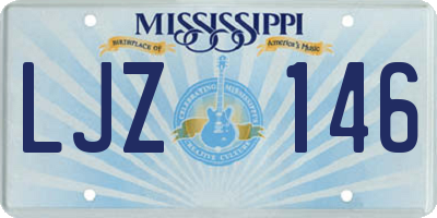 MS license plate LJZ146