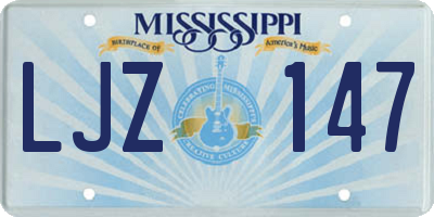 MS license plate LJZ147