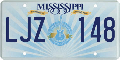 MS license plate LJZ148