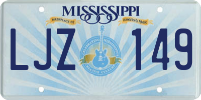 MS license plate LJZ149