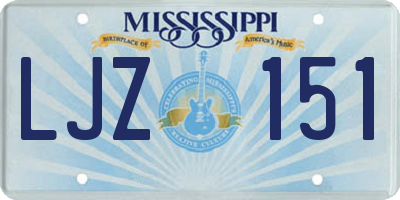 MS license plate LJZ151