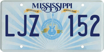 MS license plate LJZ152