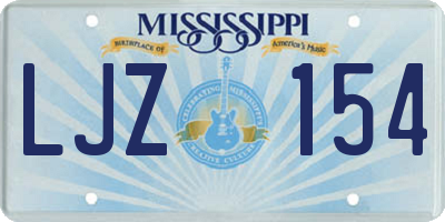 MS license plate LJZ154