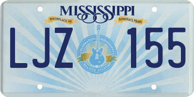 MS license plate LJZ155