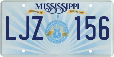 MS license plate LJZ156