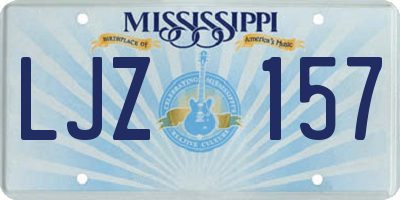 MS license plate LJZ157
