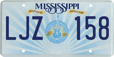 MS license plate LJZ158