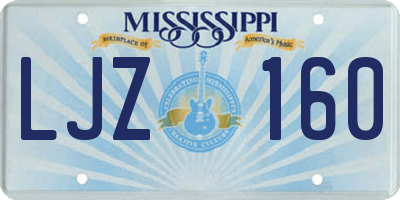 MS license plate LJZ160