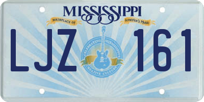 MS license plate LJZ161