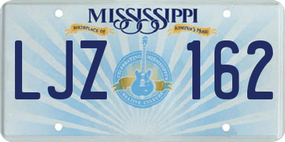 MS license plate LJZ162